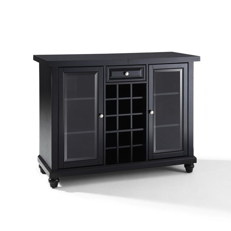 Cambridge Sliding Top Bar Cabinet Black