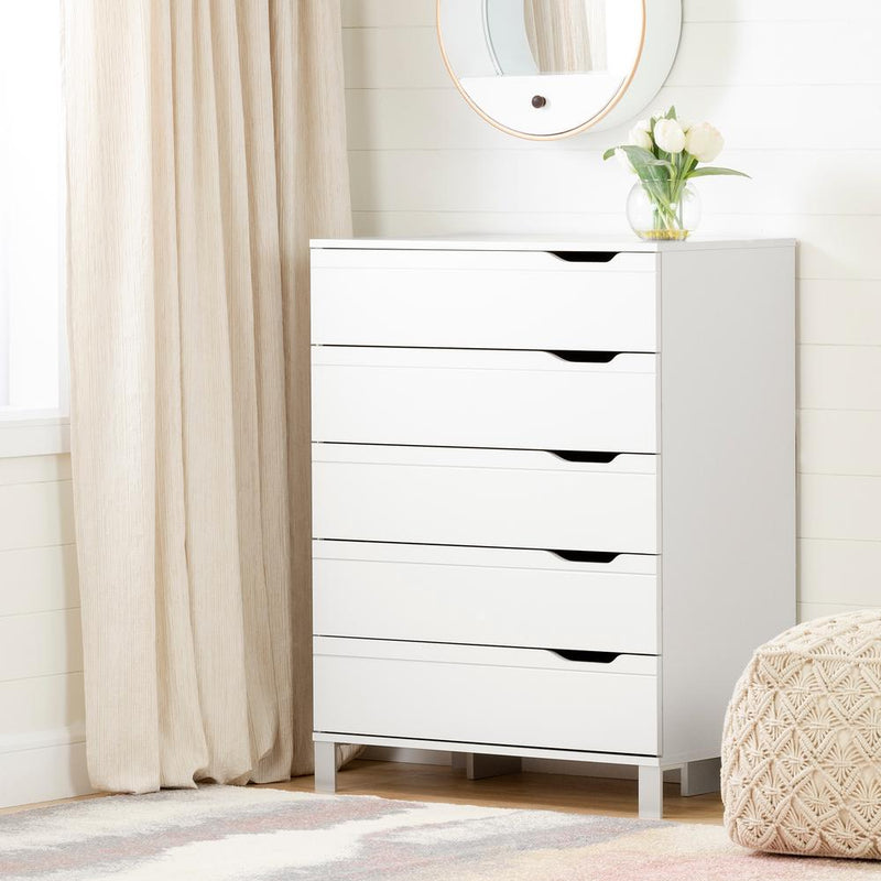 Kanagane 5-Drawer Chest , Pure White