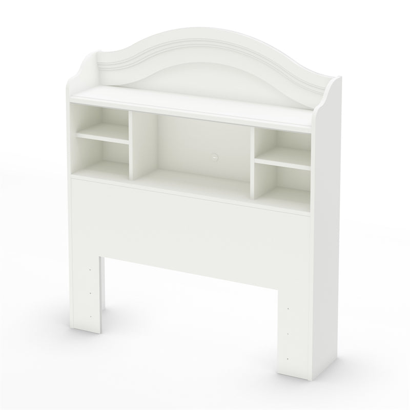 South Shore Savannah Twin Bookcase Headboard (39''), Pure White