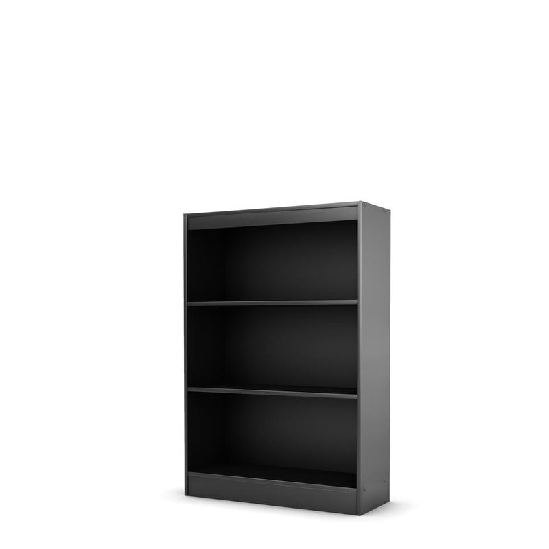 South Shore Axess 3-Shelf Bookcase, Pure Black