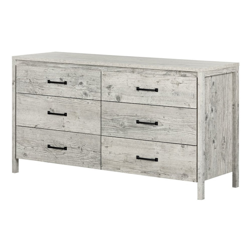 Gravity 6-Drawer Double Dresser, Seaside Pine