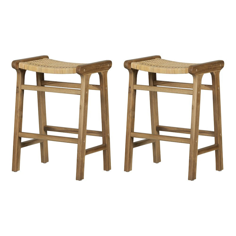 Balka Stool, Set of 2, Rattan and Natural