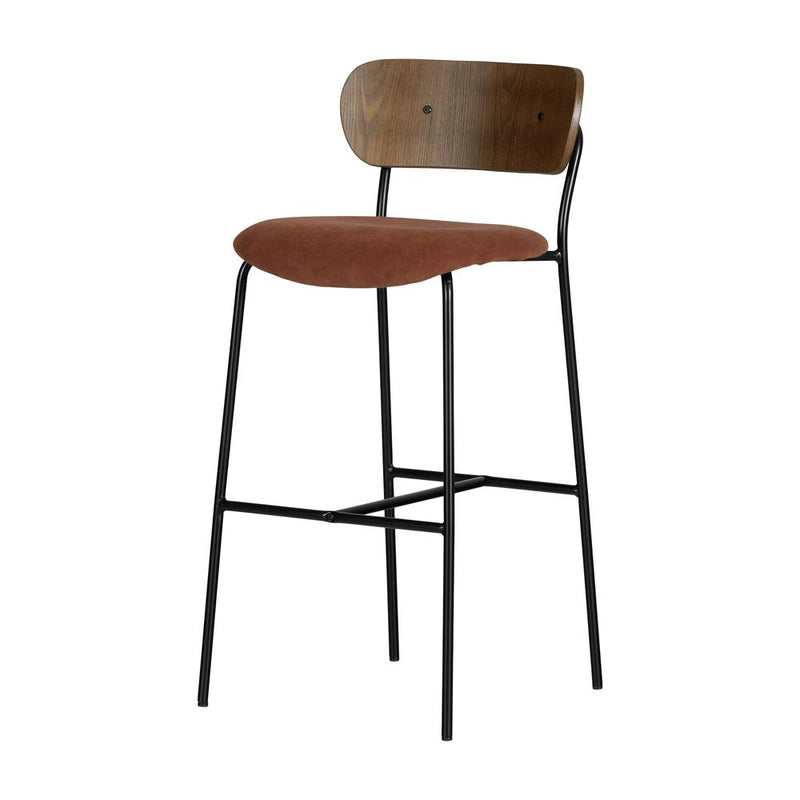 Hype Stools â€“ Set of 2, Burnt Orange and Brown