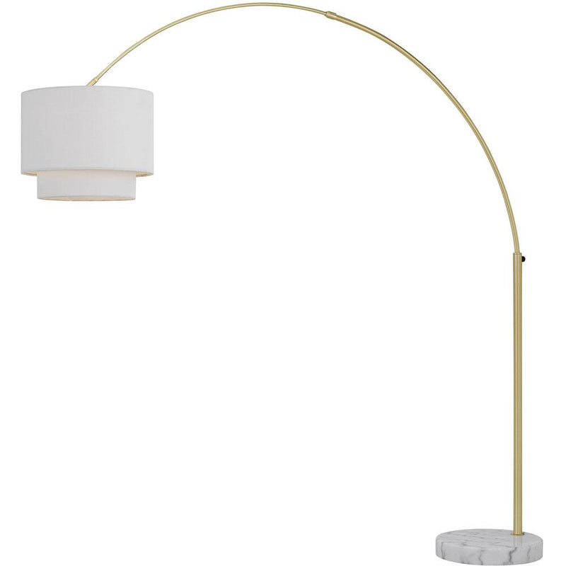 Arched Floor Lamp w/ Fabric Shade, 67 -75 Wx75 -86 H, 16  Base, 1-100W