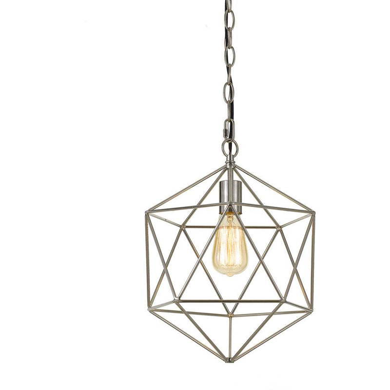 Bellini Triangles Pendant , 1-60W Bulb, 12 Wx13.75 H, Hardwire or Plug