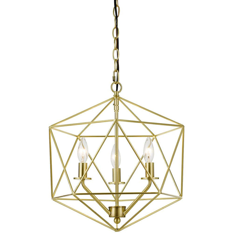 Bellini Chandelier, 3-60W Edison Bulb, 16 Wx15.75 H, Hardwire or Plug