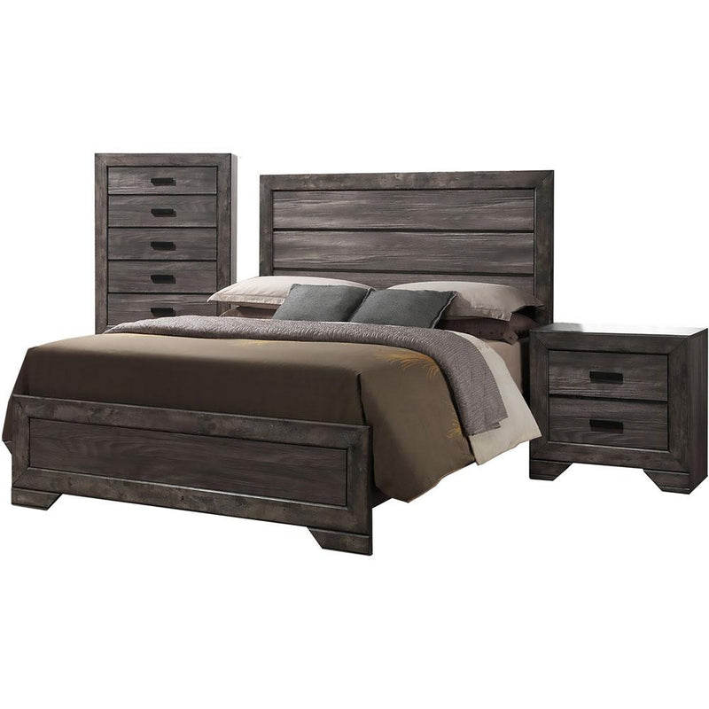 Drexel 3PC Bedroom Suite: King Bed, Chest, Nightstand