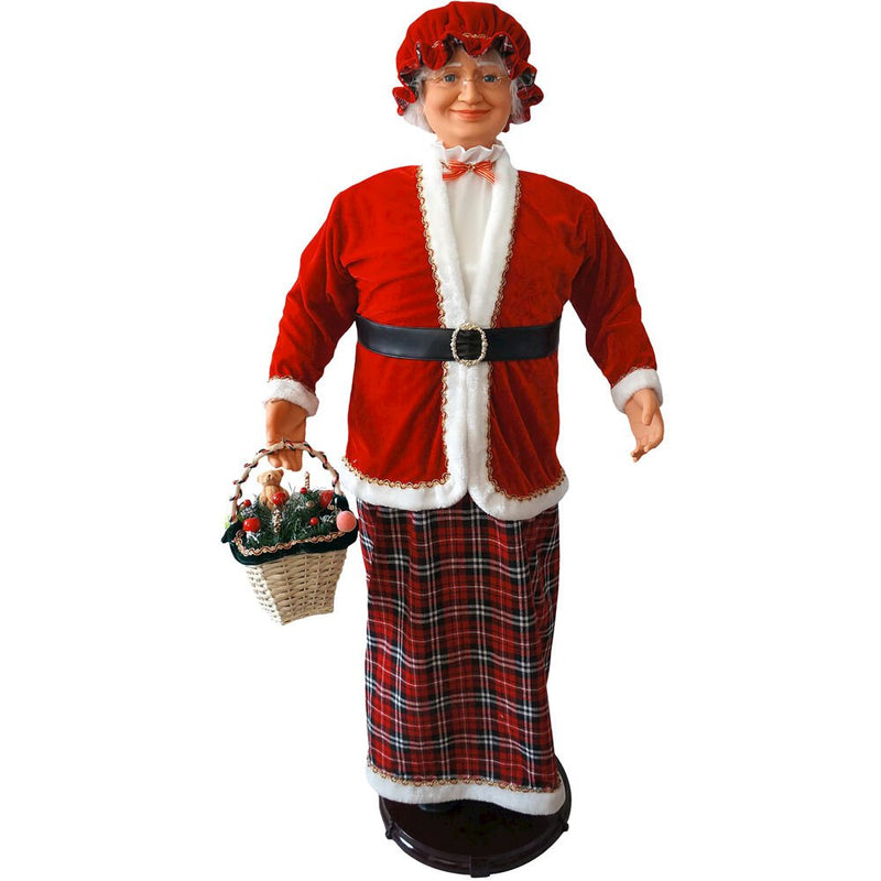 58" Mrs Claus With Basket (Dancing/Music)