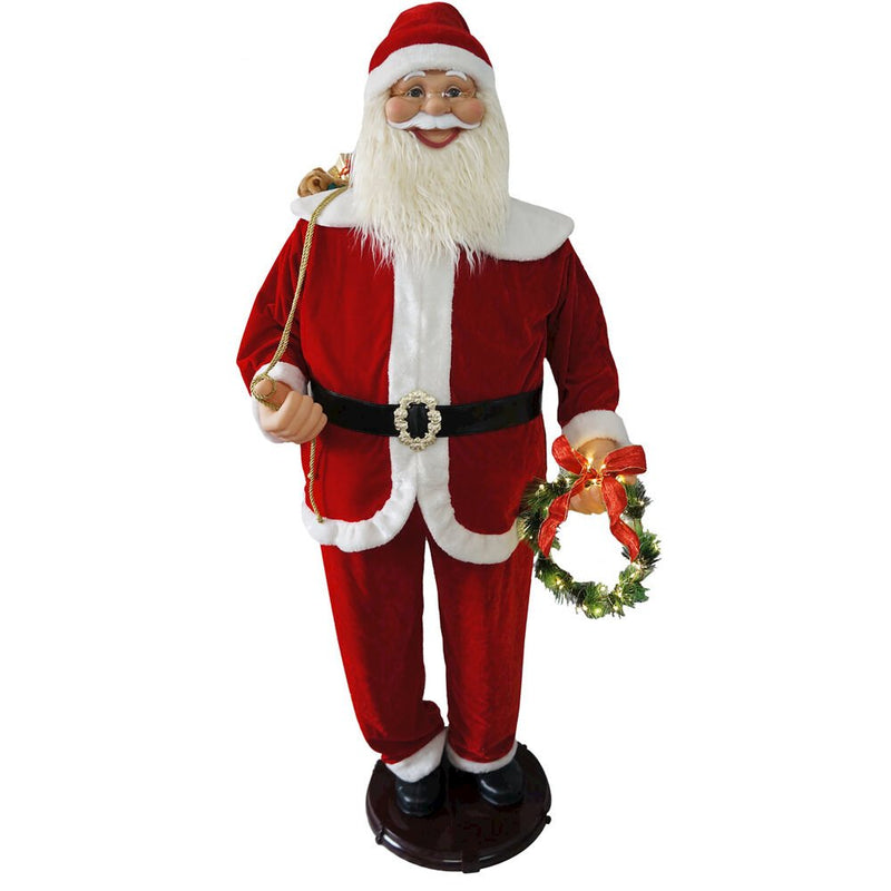 58" Wreath Mr Clause (Dancing/Music)