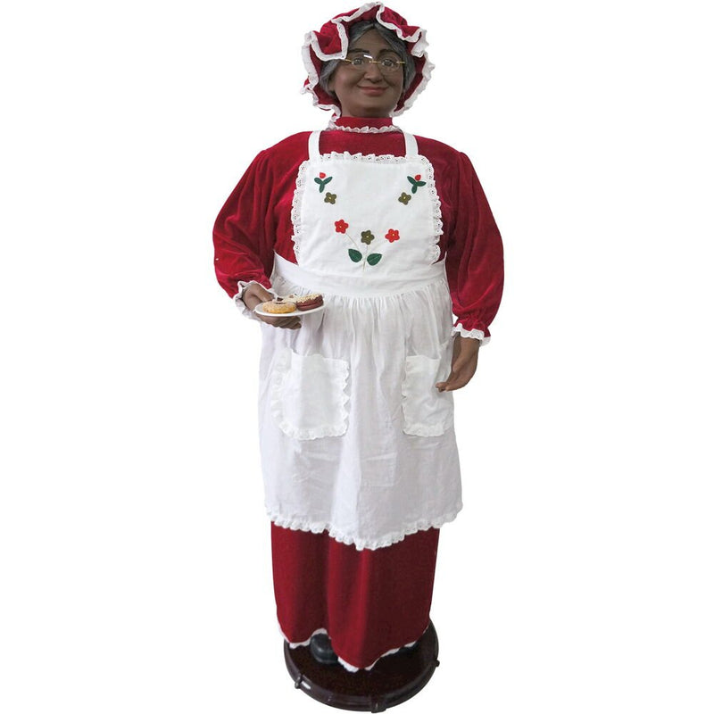 58in AA Mrs Claus Holding Plate of Cookies, Dancing with Music