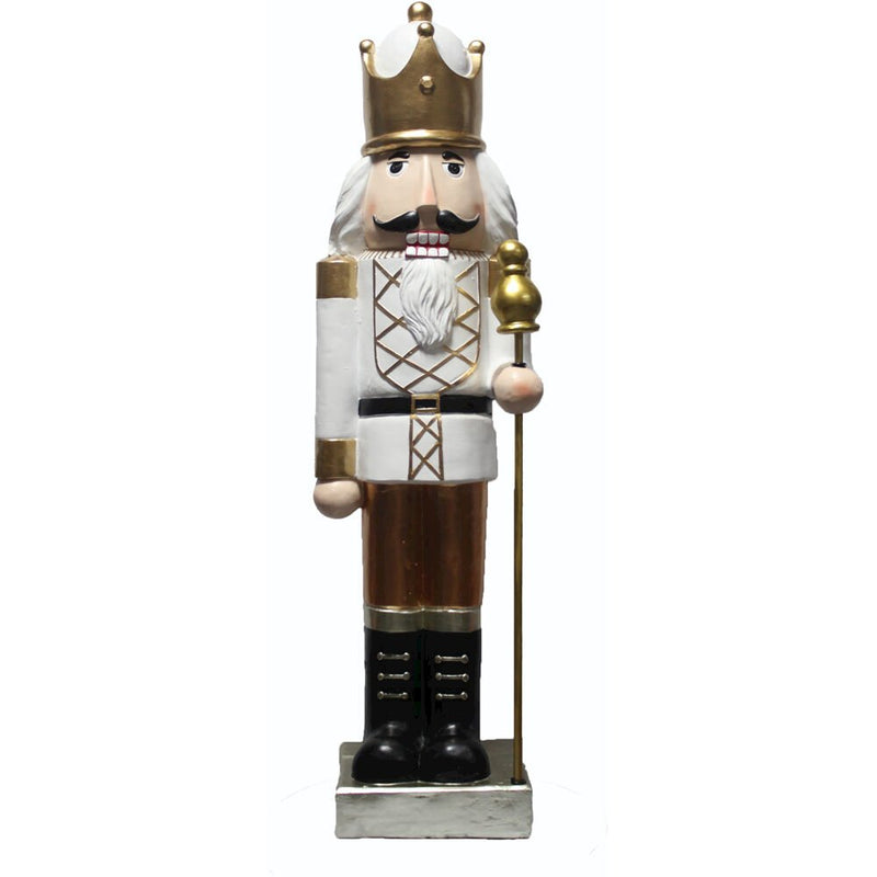 48" Nutcracker Holding Staff - Unlit