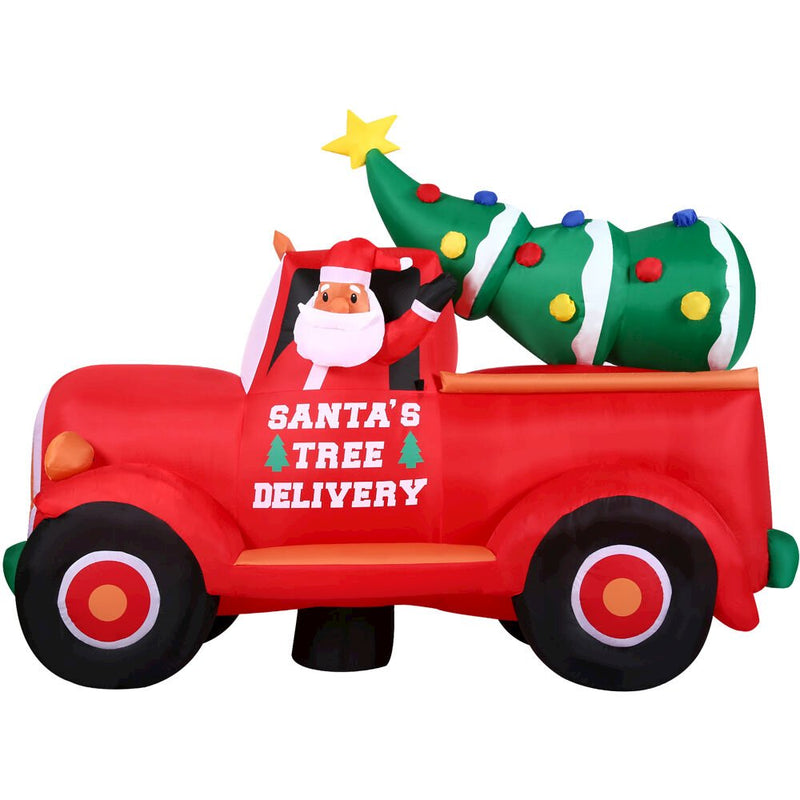 6ft Inflatable Christmas Pickup Truck with Tree with Lights