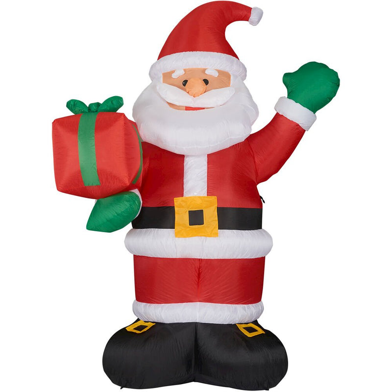 10ft Inflatable Santa Holding Gift with Lights