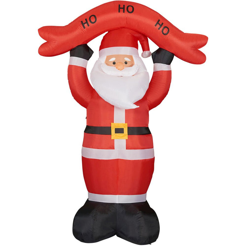 10ft Inflatable Santa holding HOHOHO sign with Lights