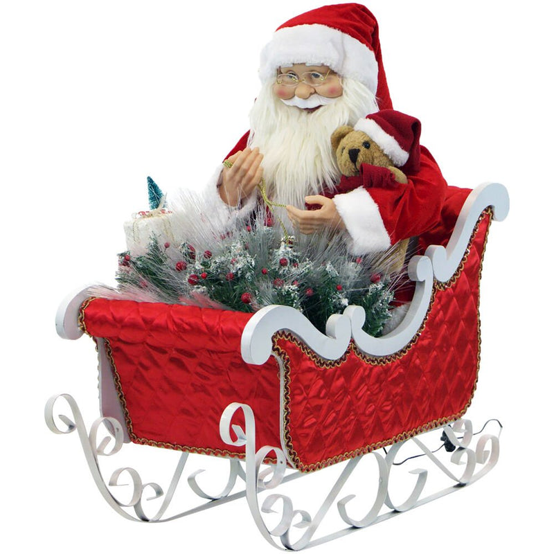 CT 36" Santa in Sled with Lantern