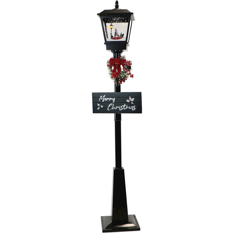 CT 71" Square Street Lamp Snowy Red Car