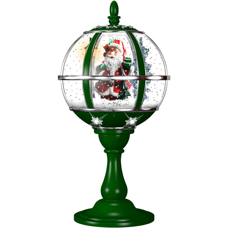 CT 23"H Tabletop Snowy Santa Globe