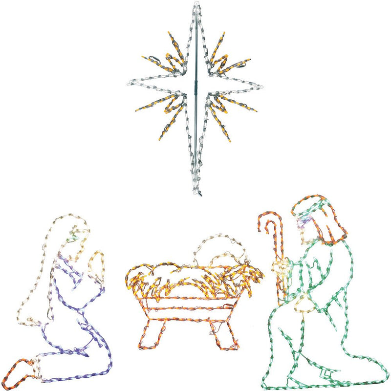 Fraser Hill Farm 4PC Nativity - Joseph, Mary, Baby Jesus, Bethlehem Star