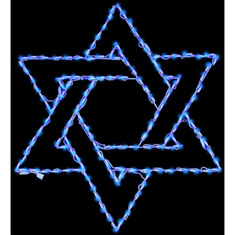 42" LED Star Of David, 141 Bulbs, Hanukkah