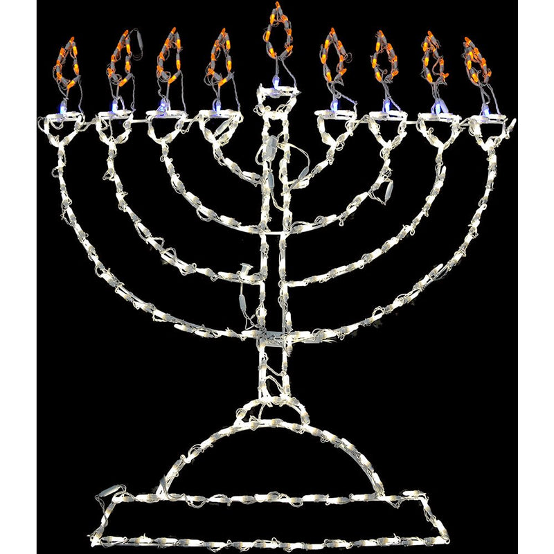 45"H LED 9-Light Menorah, 297 Bulbs, Hanukkah