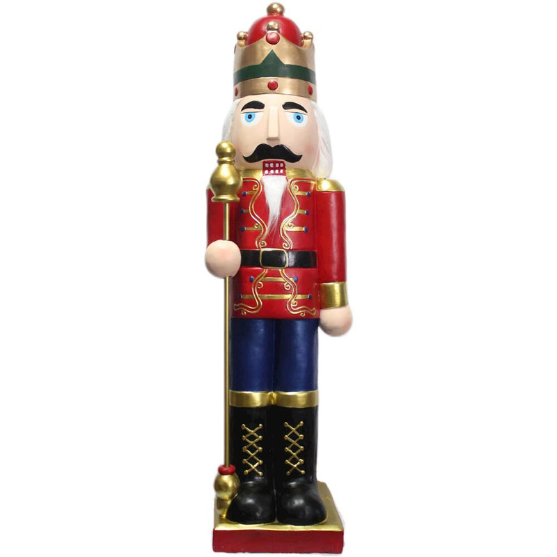 48" Nutcracker Holding Staff - Unlit, 15x11x48H