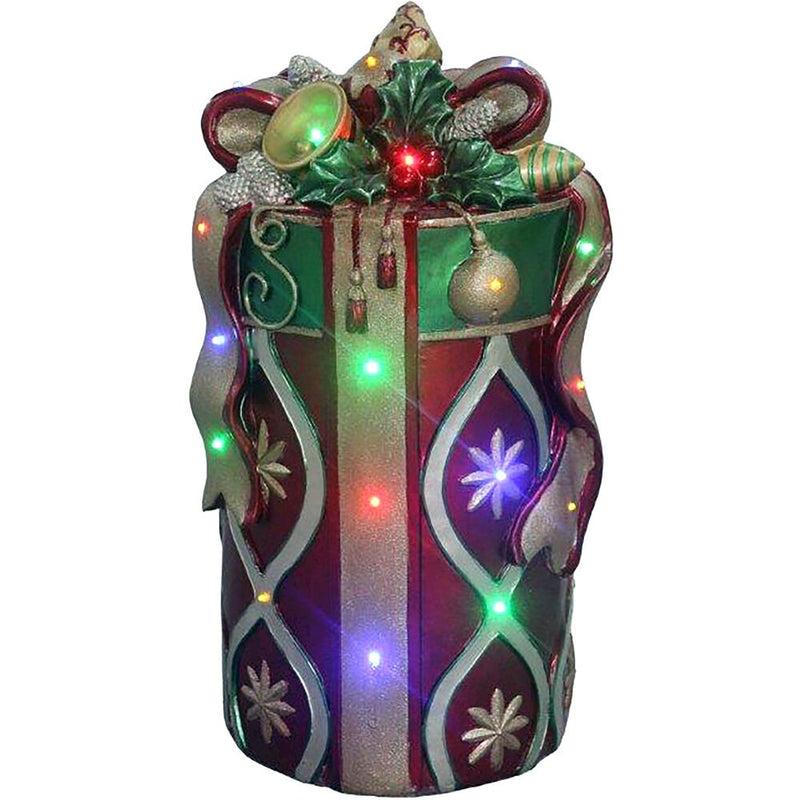 Fraser Hill Farm 26"H LED Round Gift Box