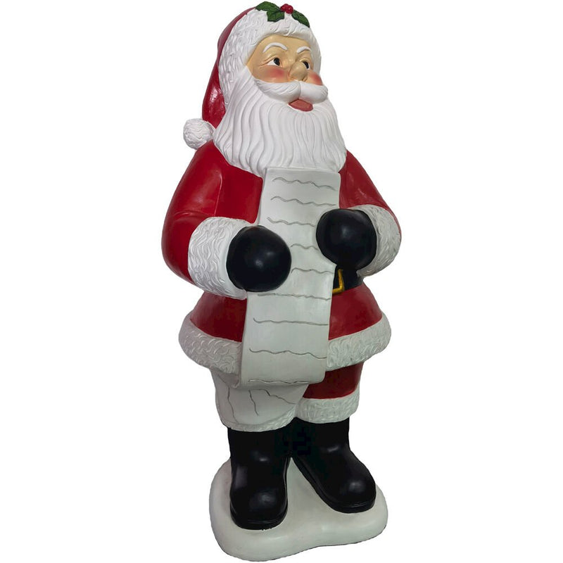 FHF 36" Resin Traditional Santa with List