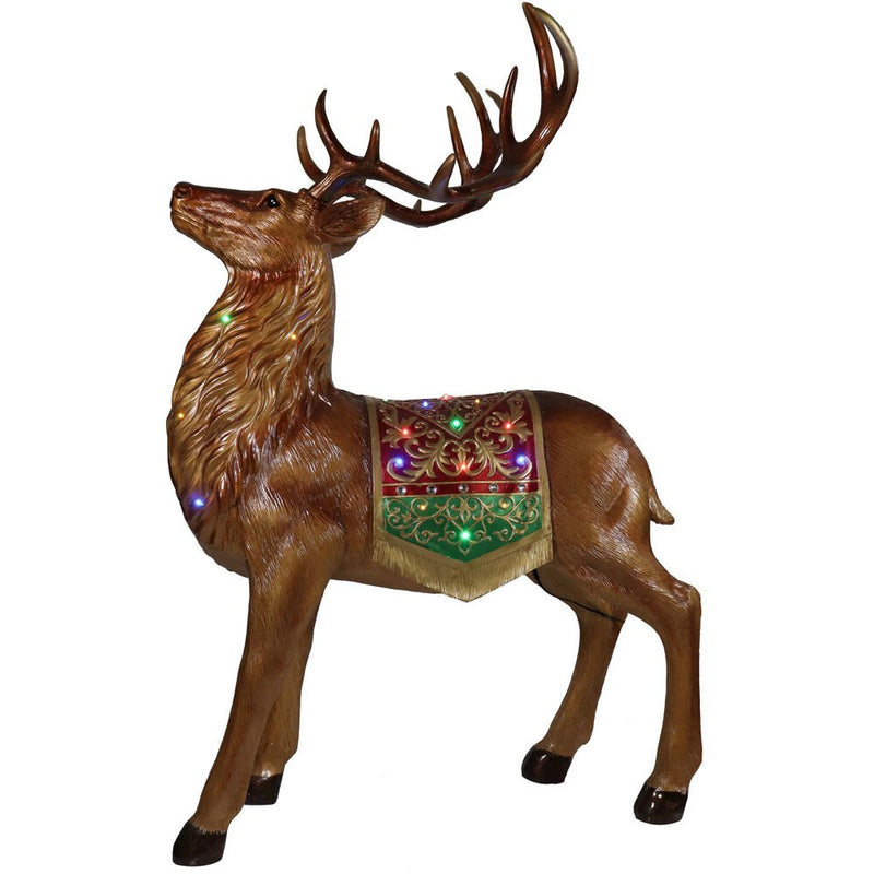 Fraser Hill Farm 60" LED  Standing Deer, Metallic Finish, KD Antlers