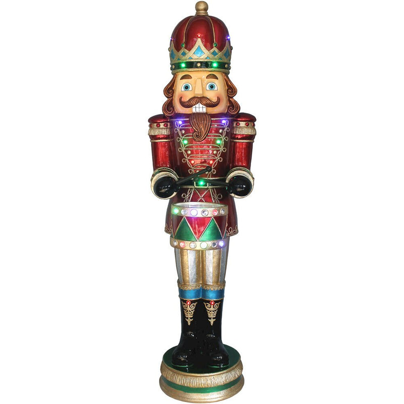 Fraser Hill Farm 61"H LED Nutcracker, Moving Hands, Music, with Timer