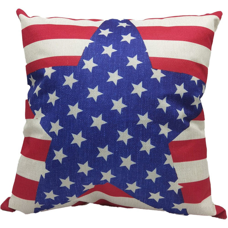 15.5x15.5in Americana Stars and Stripes Pillow