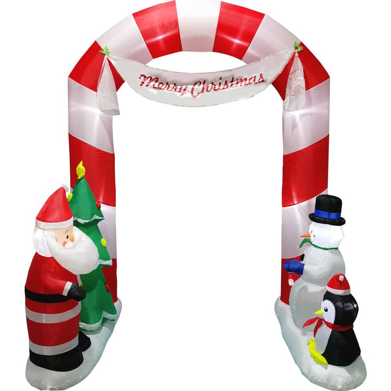 8ft Inflatable Candy Cane Arch w/ Lights