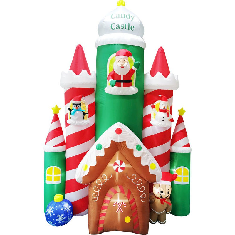 10ft Inflatable Candy Castle w/ Lights