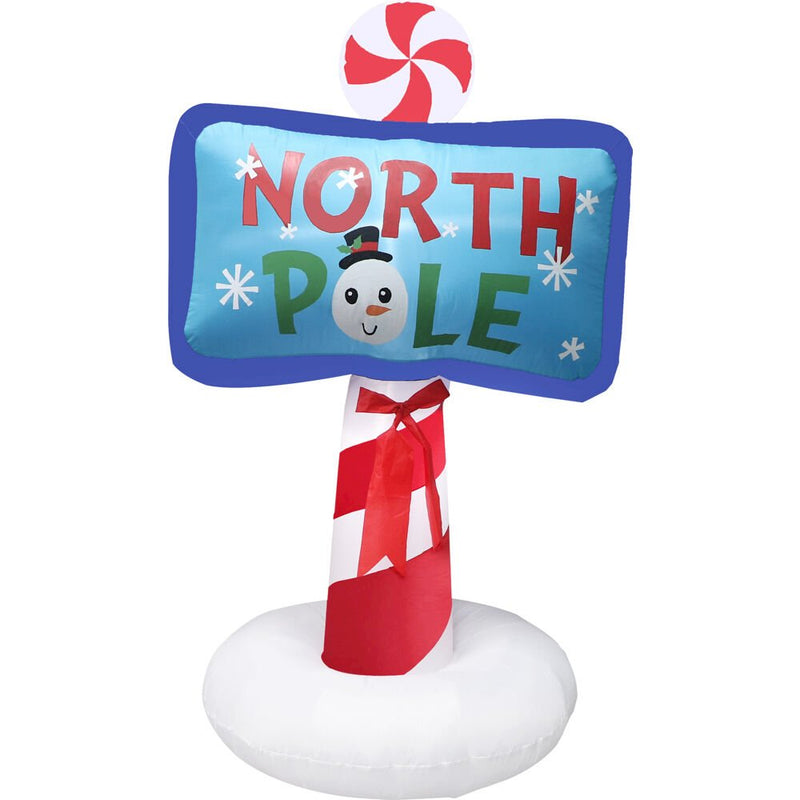 6ft Inflatable North Pole Sign w/ Lights