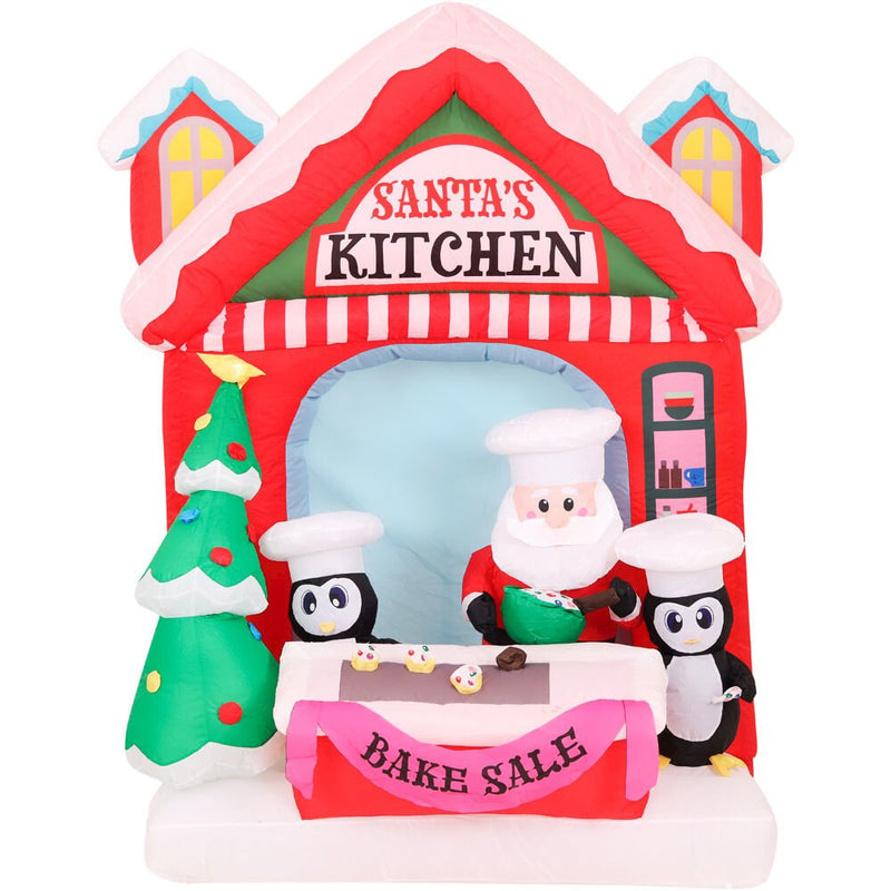 7ft Inflatable Santa's Kitchen w/ Lights