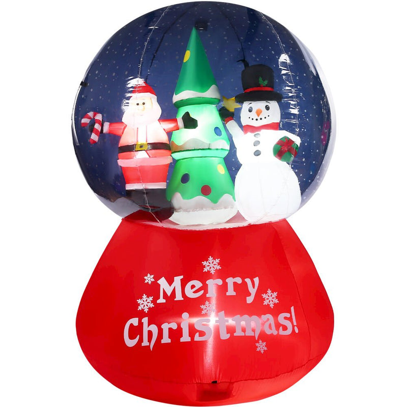 6ft Inflatable Santa Snowman Snowglobe w/ Lights