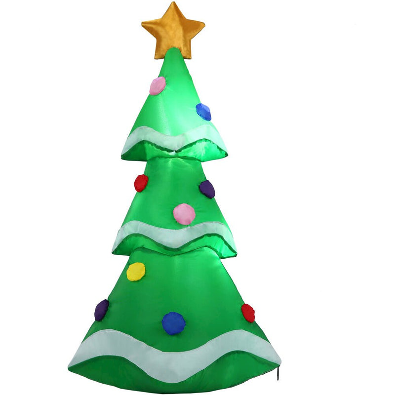 24in Inflatable Tabletop Christmas Tree w/ Lights. Battery Powered