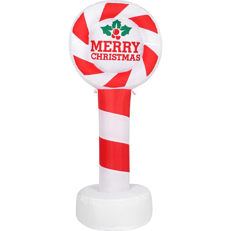 4ft Inflatable "Merry Christmas" Candy Cane Sign w/ Lights