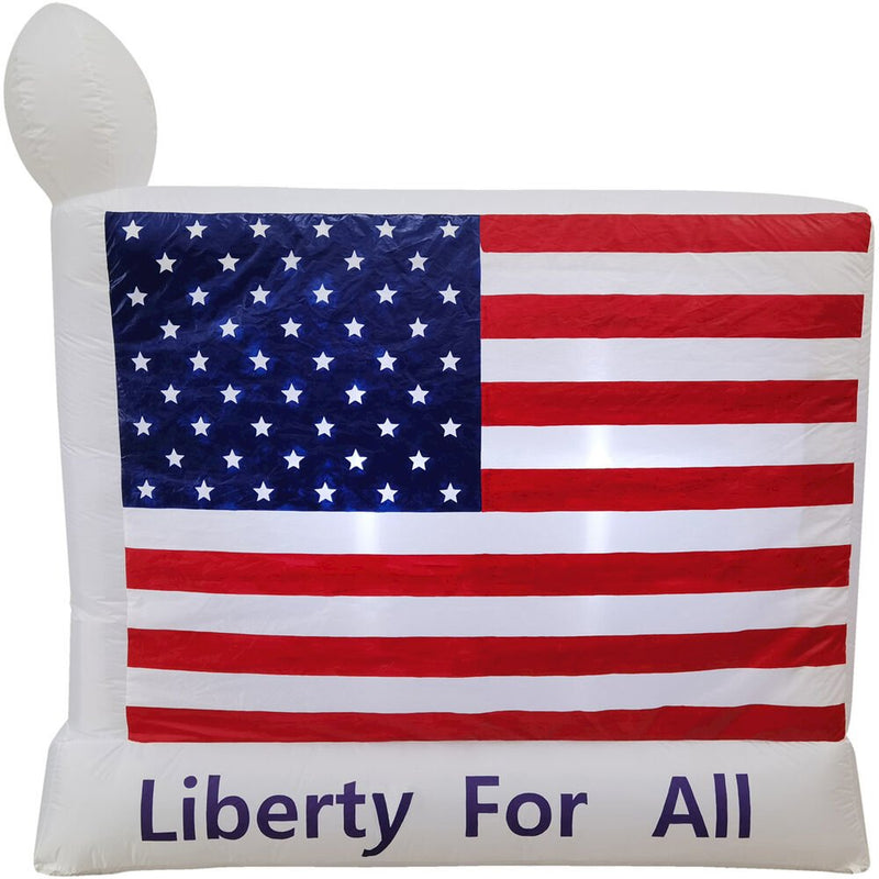 6FT Americana Flag "Liberty for All" Inflatable with Lights