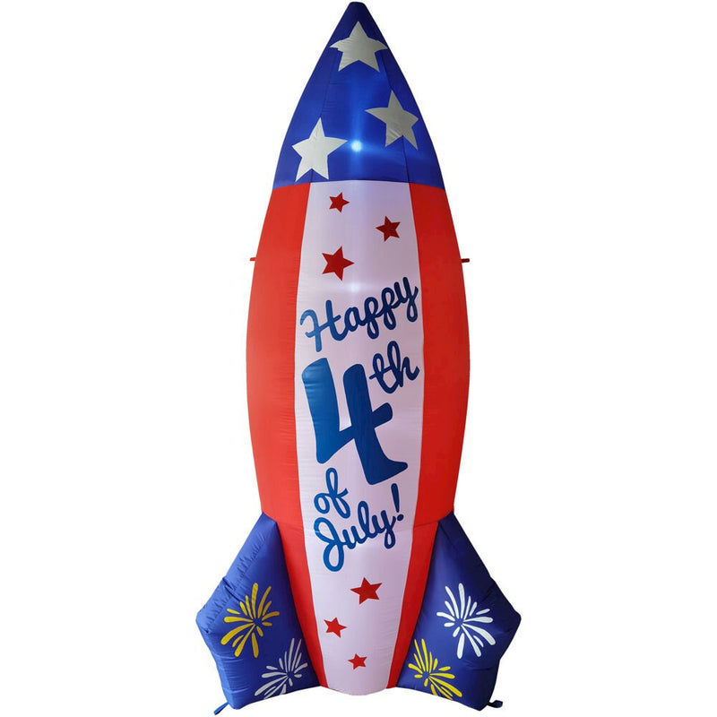 10FT Americana July 4th Rocket Inflatable with Lights