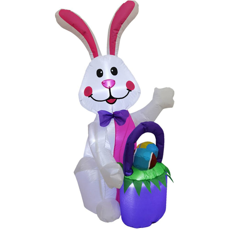 4ft Inflatable Bunny with Basket & Lights