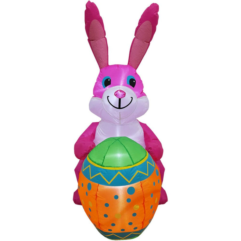 4ft Inflatable Easter Bunny with Egg & Lights