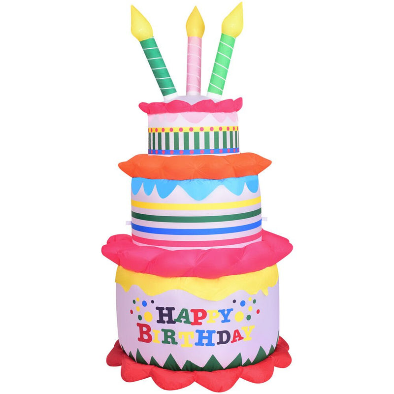 6FT Inflatable Happy Bday Cake with Lights