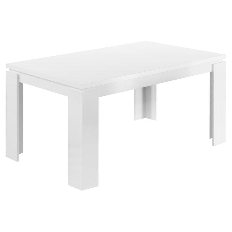 Dining Table, 60 Rectangular, Kitchen, Dining Room, White Laminate