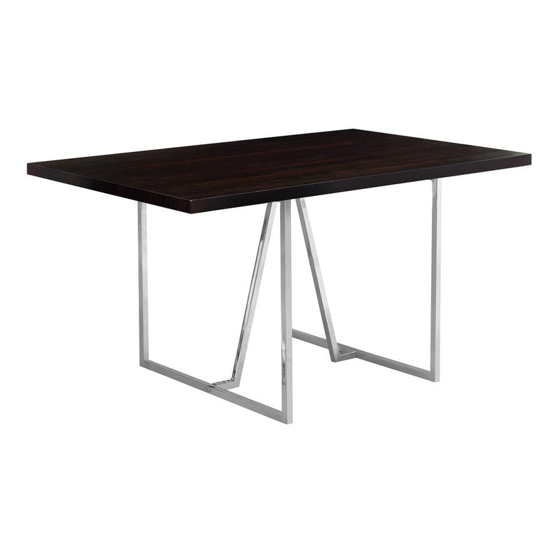 Dining Table, 60 Rectangular, Kitchen, Dining Room, Brown Laminate