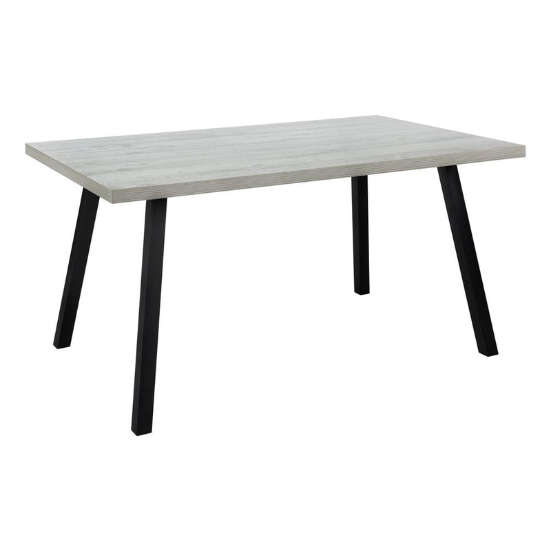 Dining Table, 60 Rectangular, Kitchen, Dining Room, Grey Laminate, Black