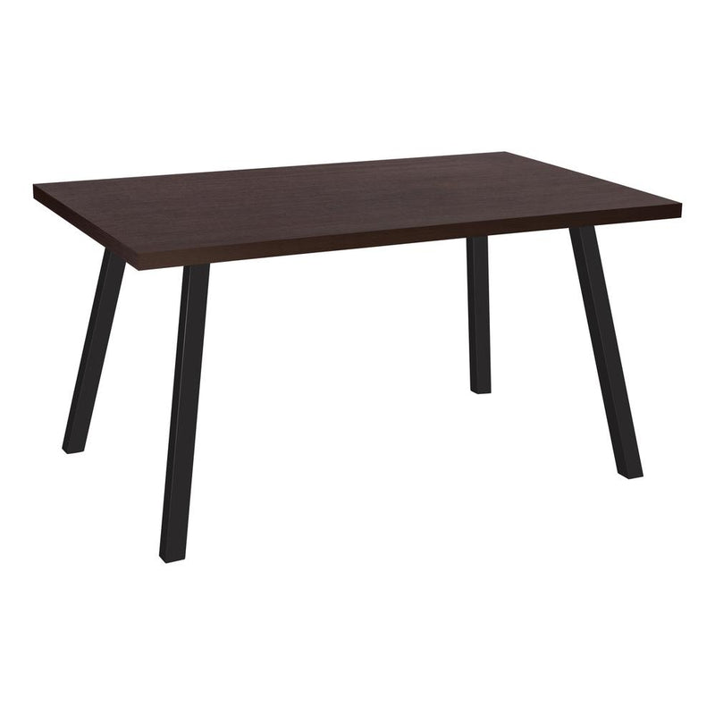 Dining Table, 60 Rectangular, Kitchen, Dining Room, Brown Laminate, Black