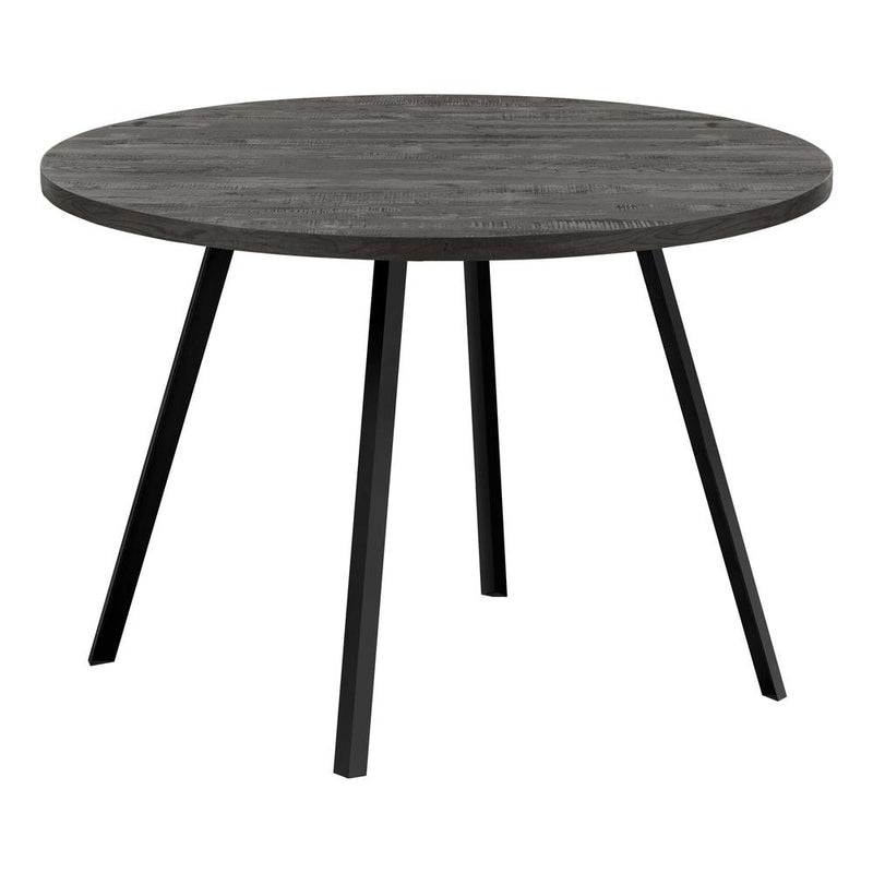 Dining Table, 48 Round, Small, Kitchen, Dining Room, Black Laminate, Black