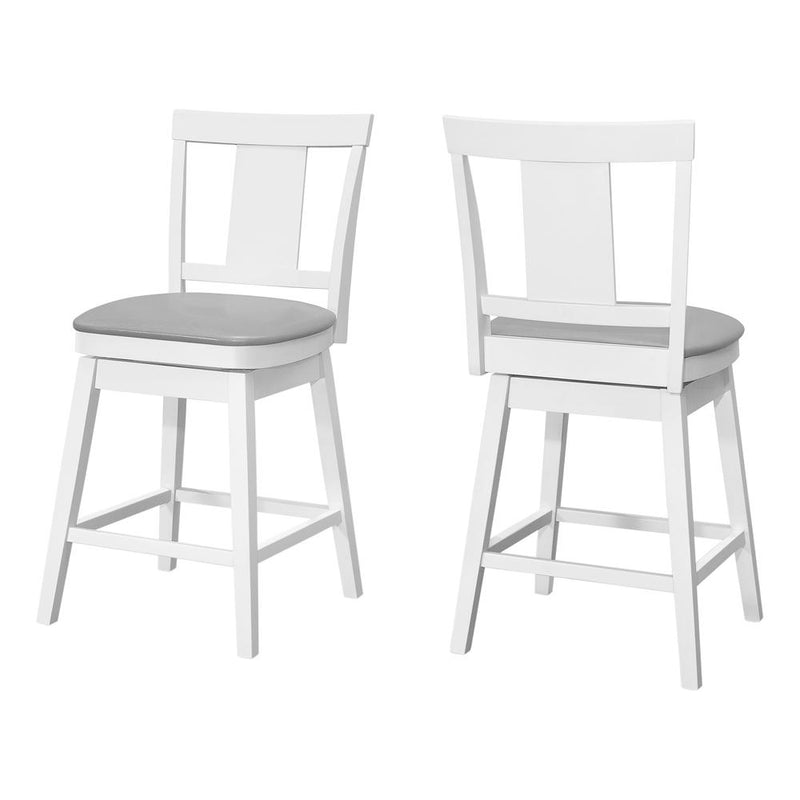 Bar Stool, Set Of 2, Swivel, Counter Height, Kitchen