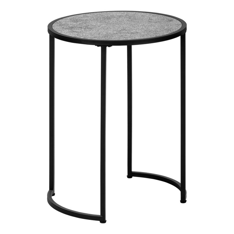 Accent Table, Side, Round, End, Nightstand, Lamp, Living Room, Bedroom, Grey