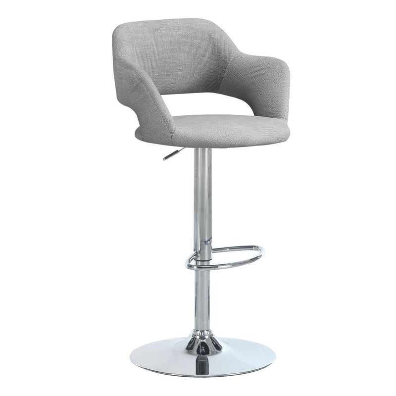 Bar Stool, Swivel, Bar Height, Adjustable, Chrome